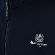 Aquascutum Active Crest Tape Navy Full Zip Sweatshirts