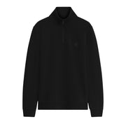 BOSS Zetrust Patch Logo Black Half Zip Sweatshirt