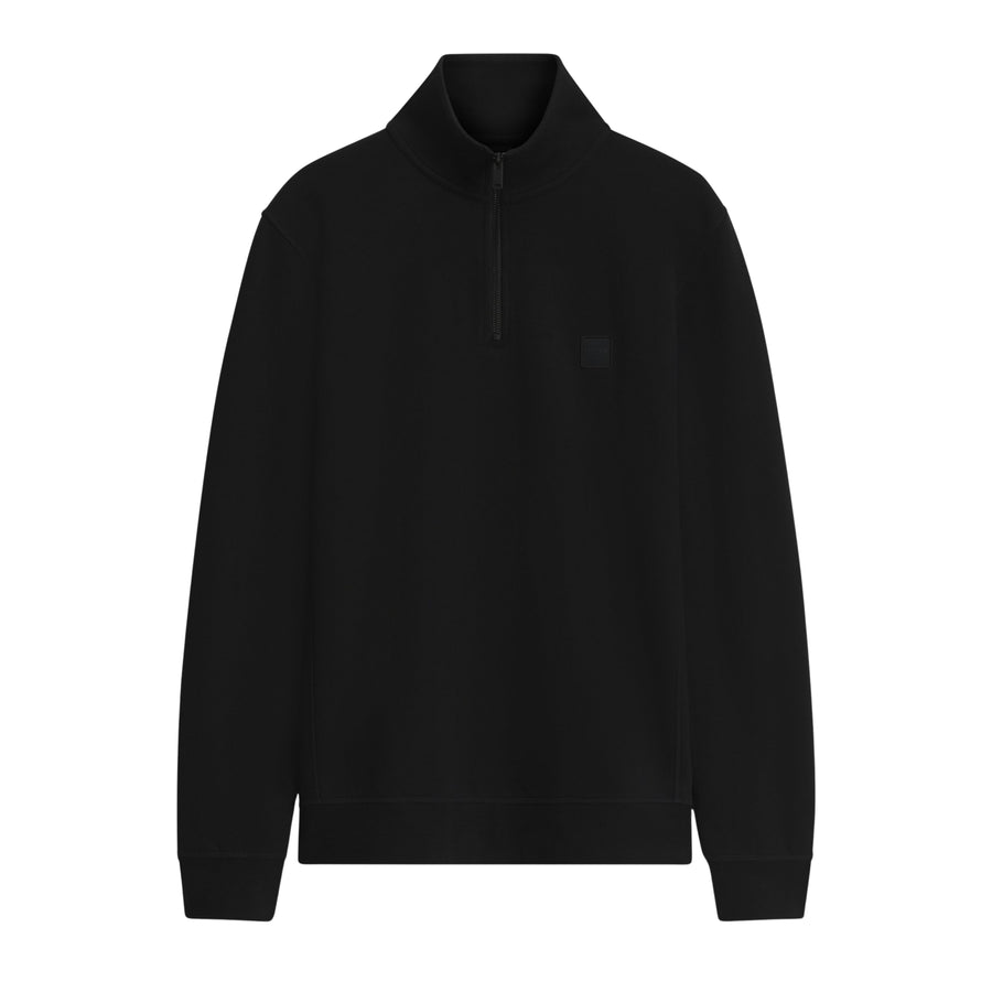 BOSS Zetrust Patch Logo Black Half Zip Sweatshirt