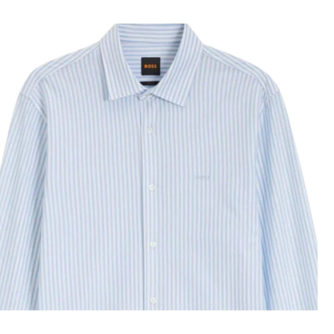 BOSS Mysoft 2 Slim Fit Long Sleeve Stripe Shirt