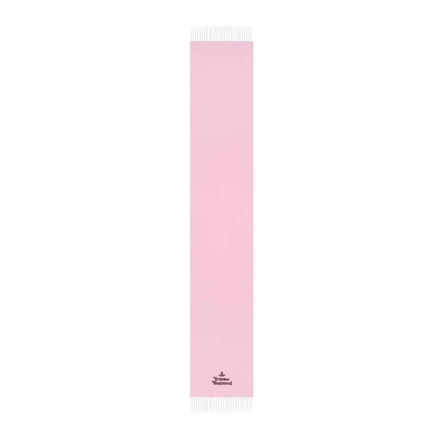 Vivienne Westwood Embroidered Pink Wool Scarf