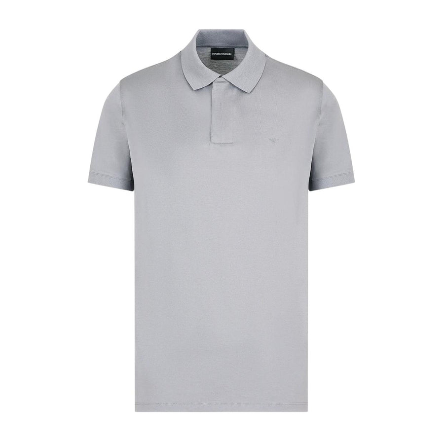 Emporio Armani Grey Quarter Zip Polo Shirt
