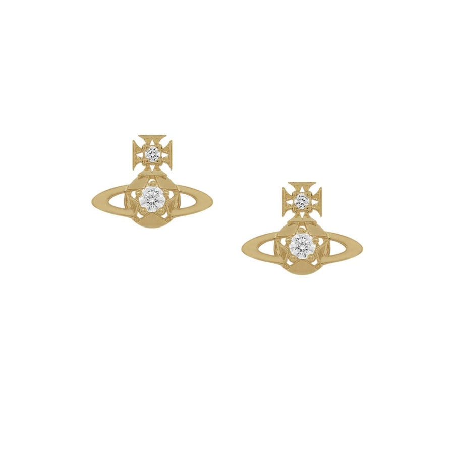 Vivienne Westwood Lee Orb Gold-Tone White Earrings