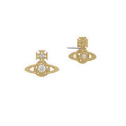 Vivienne Westwood Lee Orb Gold-Tone White Earrings