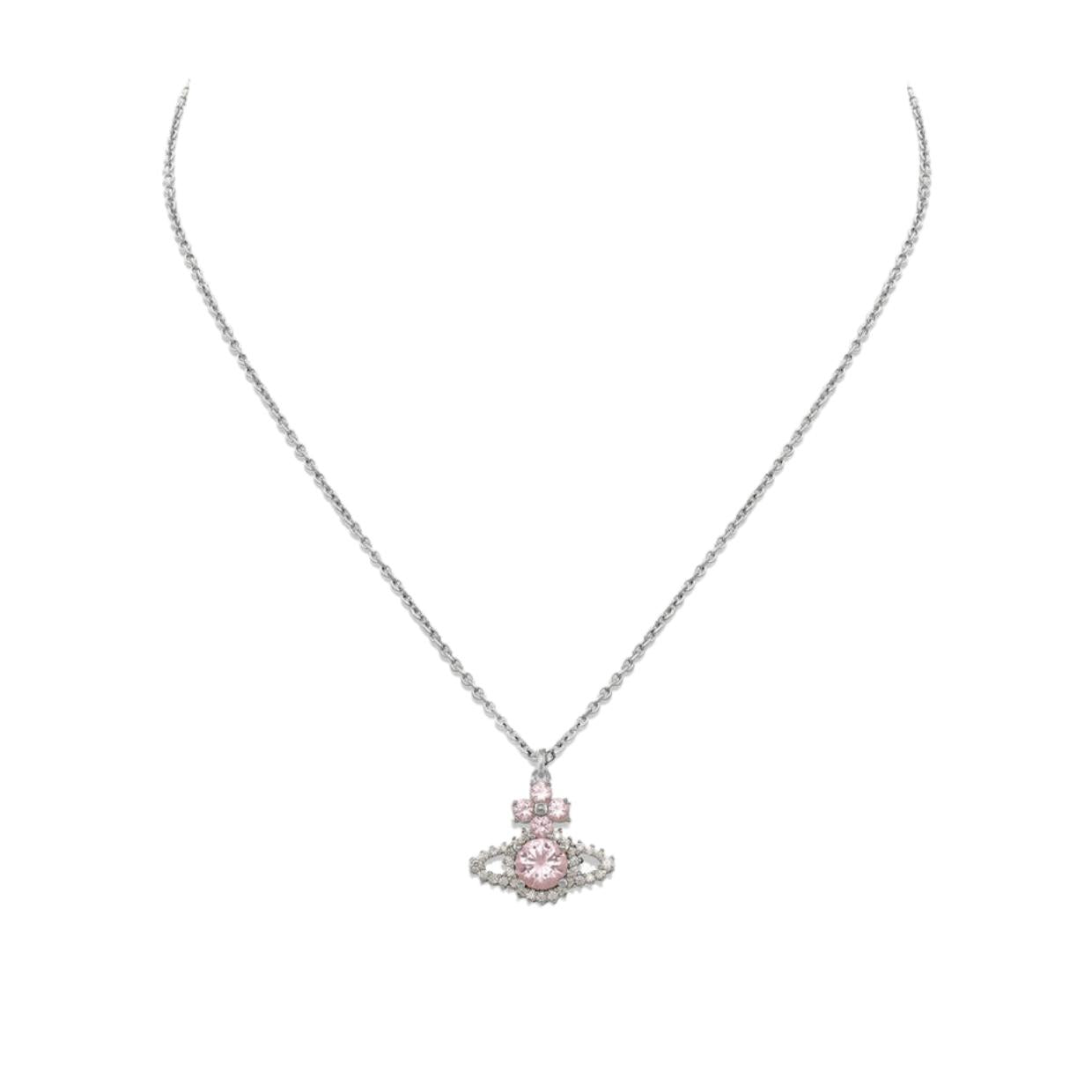 Vivienne Westwood Platinum Pink Valentina Orb Pendent
