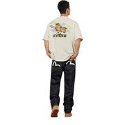 EVISU Seagull Print Pockets Regular Fit Indigo Denim Jeans