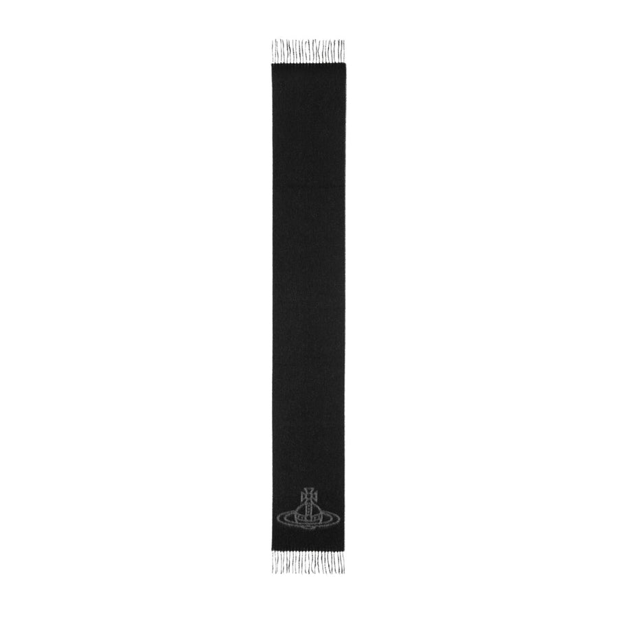 Vivienne Westwood Single Orb Double Black Scarf