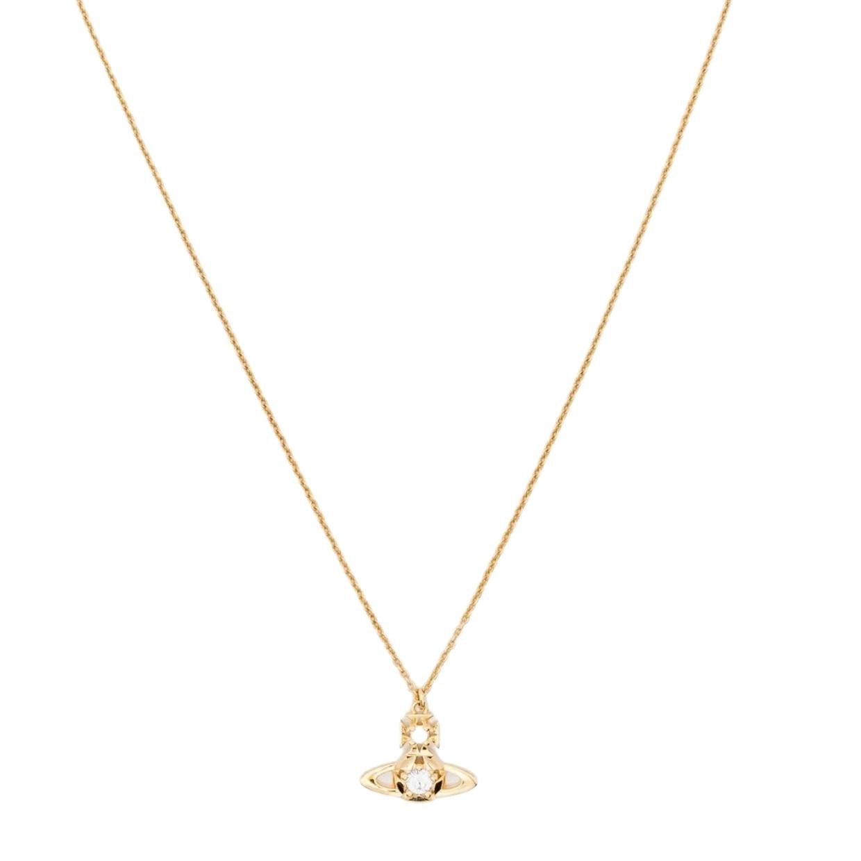 Vivienne Westwood Lee Orb Gold White Pendant