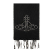 Vivienne Westwood Single Orb Double Black Scarf
