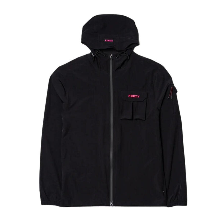 Forty Callan Tech Hooded Pop Black/Pink Overshirt