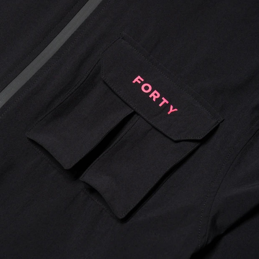 Forty Callan Tech Hooded Pop Black/Pink Overshirt