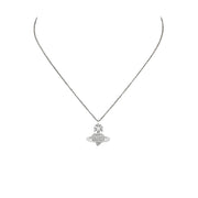 Vivienne Westwood Platinum White Agnatha Bas Relief Pendent