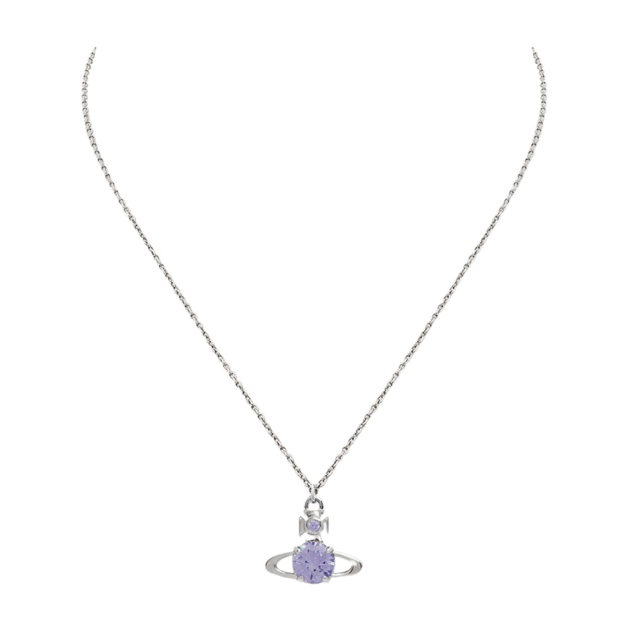 Vivienne Westwood Platinum Light Lavender Reina Large Pendant