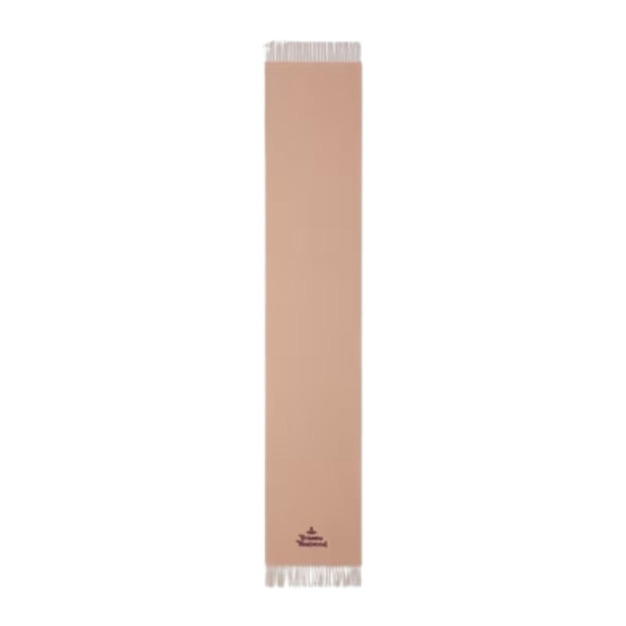 Vivienne Westwood Embroidered Beige Wool Scarf