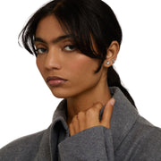 Vivienne Westwood Nano Solitaire Platinum Crystal Earrings