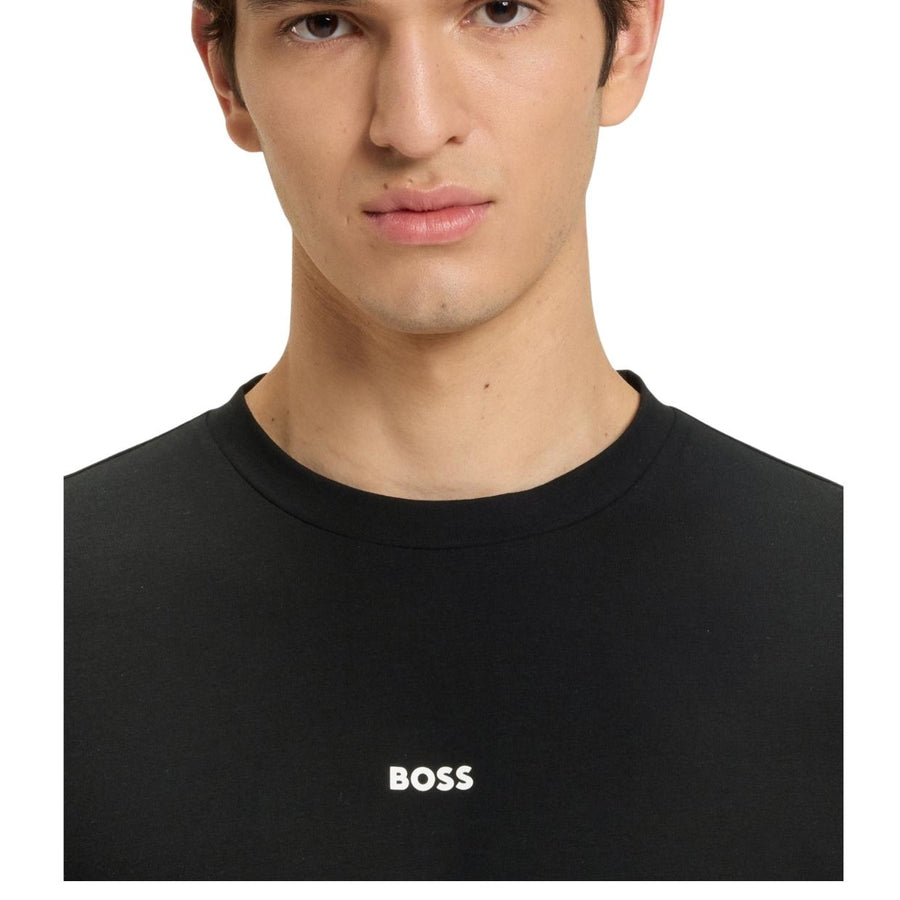 BOSS Contrast Logo Relaxed Fit Black TChup T-Shirt