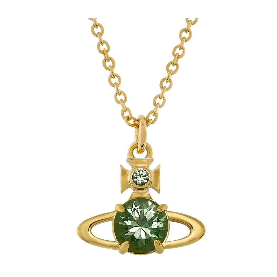 Vivienne Westwood Gold-Tone Green Reina Large Pendant