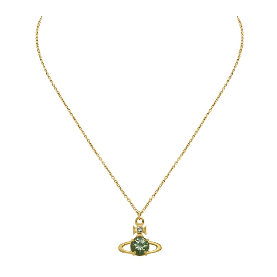 Vivienne Westwood Gold-Tone Green Reina Large Pendant