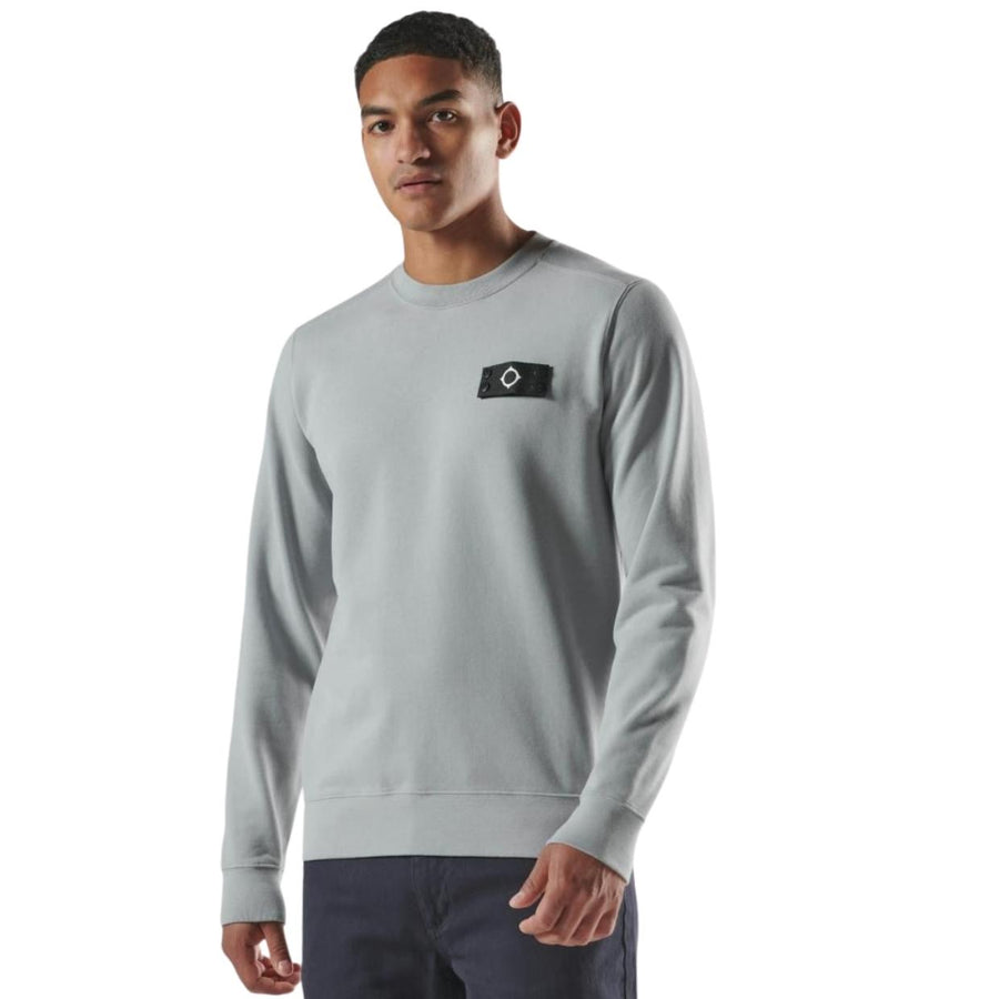 MA.STRUM Badge Battleship Grey Neo Crew Sweatshirt