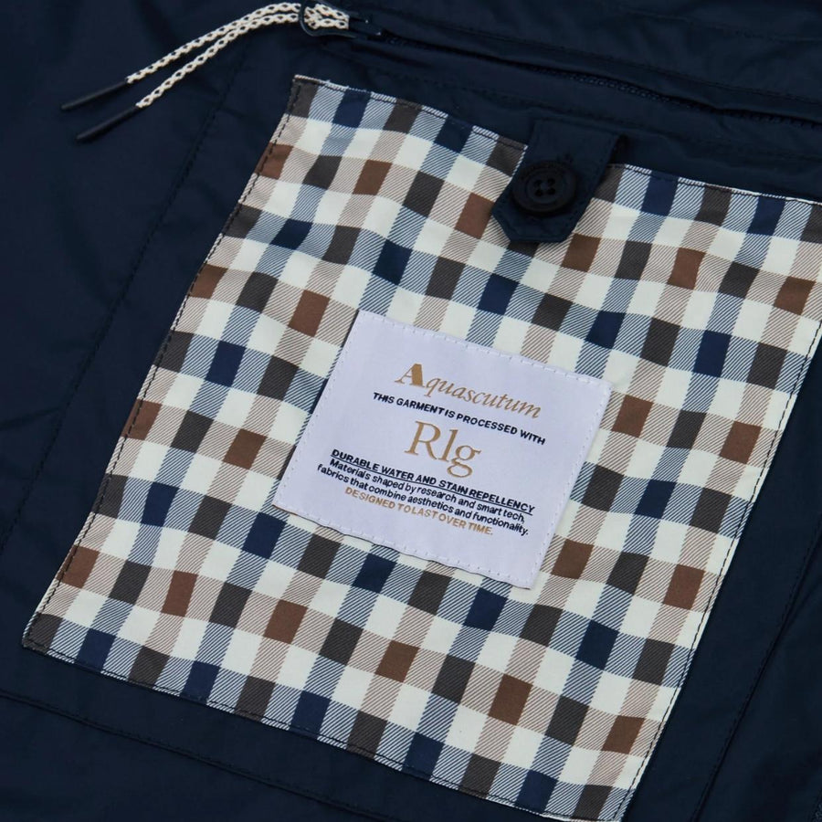 Aquascutum Active RLG Badge Navy Packable Trench Coat