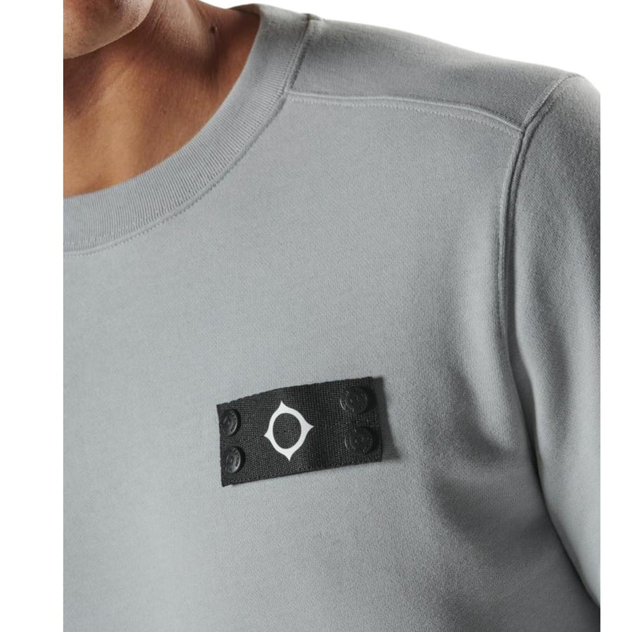 MA.STRUM Badge Battleship Grey Neo Crew Sweatshirt
