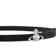 Vivienne Westwood Orb Buckle Black Suede Belt