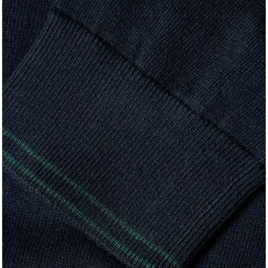 Paul Smith Dark Navy Cotton-Blend Half Zip Knitted Sweater