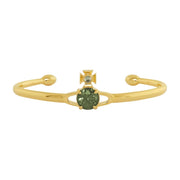 Vivienne Westwood Gold-Tone Green Reina Large Bangle