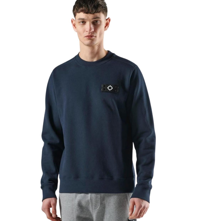 MA.STRUM Badge Ink Navy Neo Crew Sweatshirt