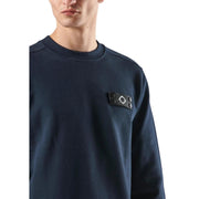 MA.STRUM Badge Ink Navy Neo Crew Sweatshirt