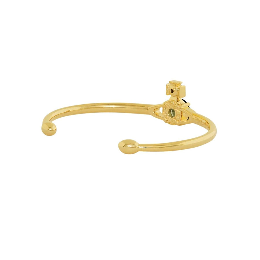 Vivienne Westwood Gold-Tone Green Reina Large Bangle