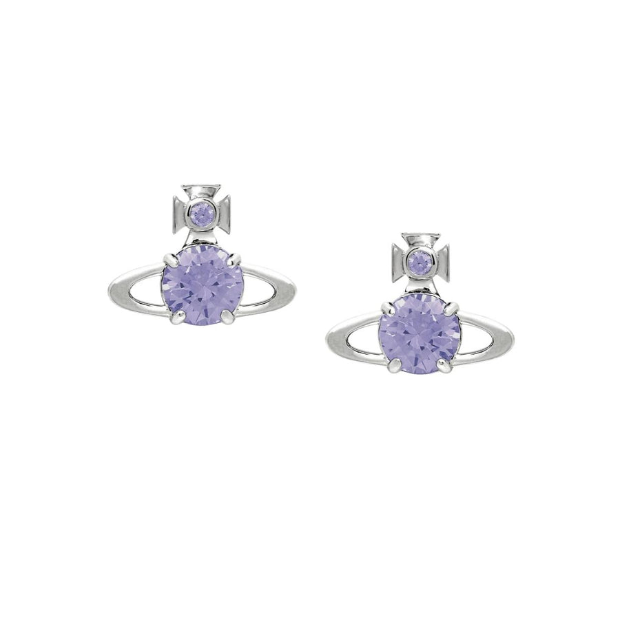 Vivienne Westwood Platinum Light Lavender Reina Large Earrings