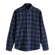 BOSS Rickert Regular Fit Check Button Down Blue Shirt