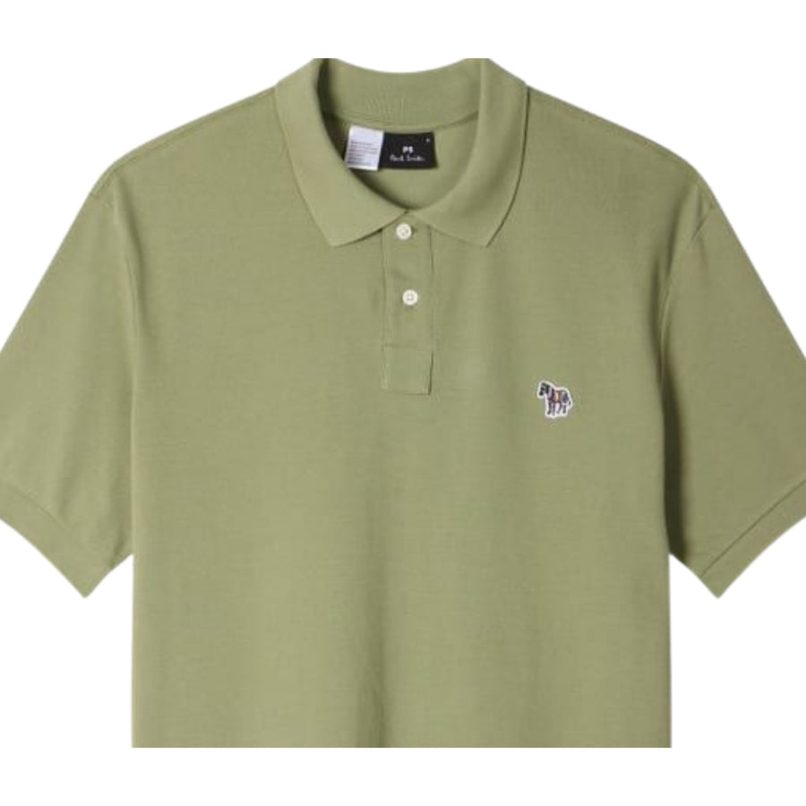 Paul Smith Organic Cotton Zebra Green Polo Shirt