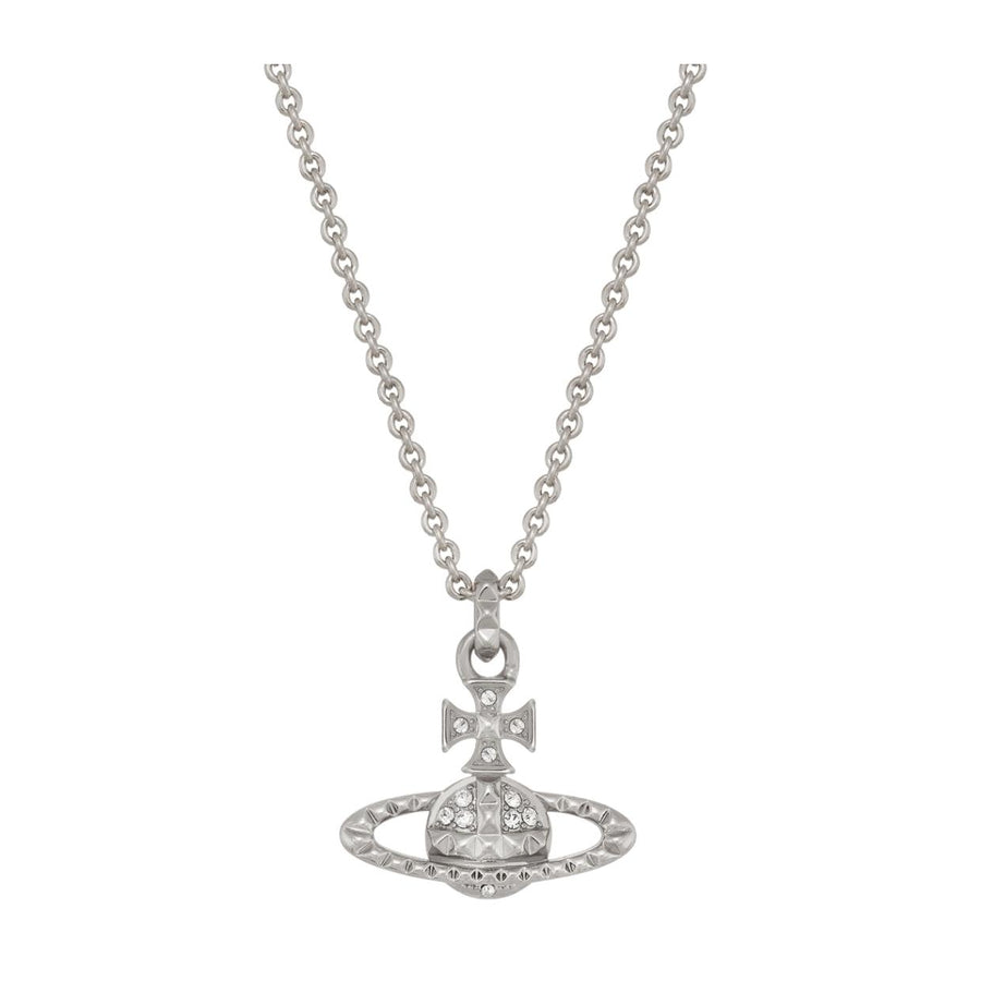 Vivienne Westwood Rhodium Crystal Mayfair Bas Relief Pendent
