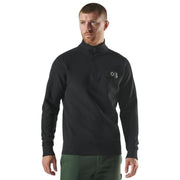 MA.STRUM Badge Neo Half Zip Jet Black Sweatshirt