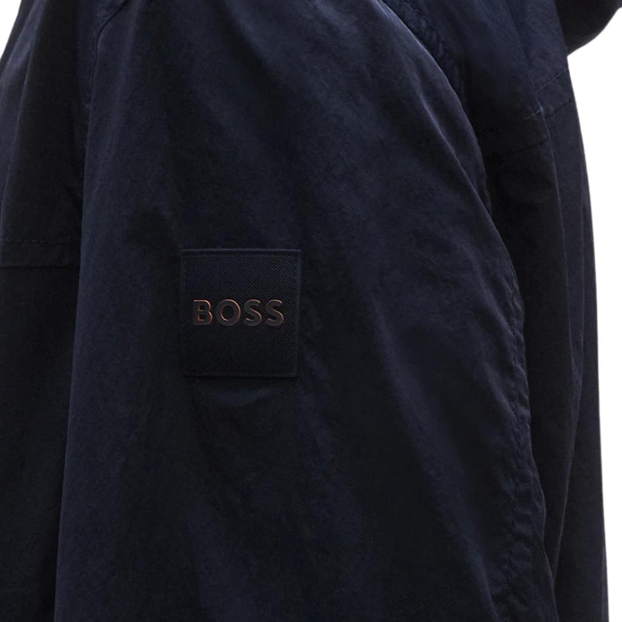 BOSS Regular Fit Water-Repellent Navy Windbreaker