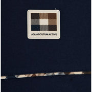 Aquascutum Active Club Check Piping Navy T-Shirt
