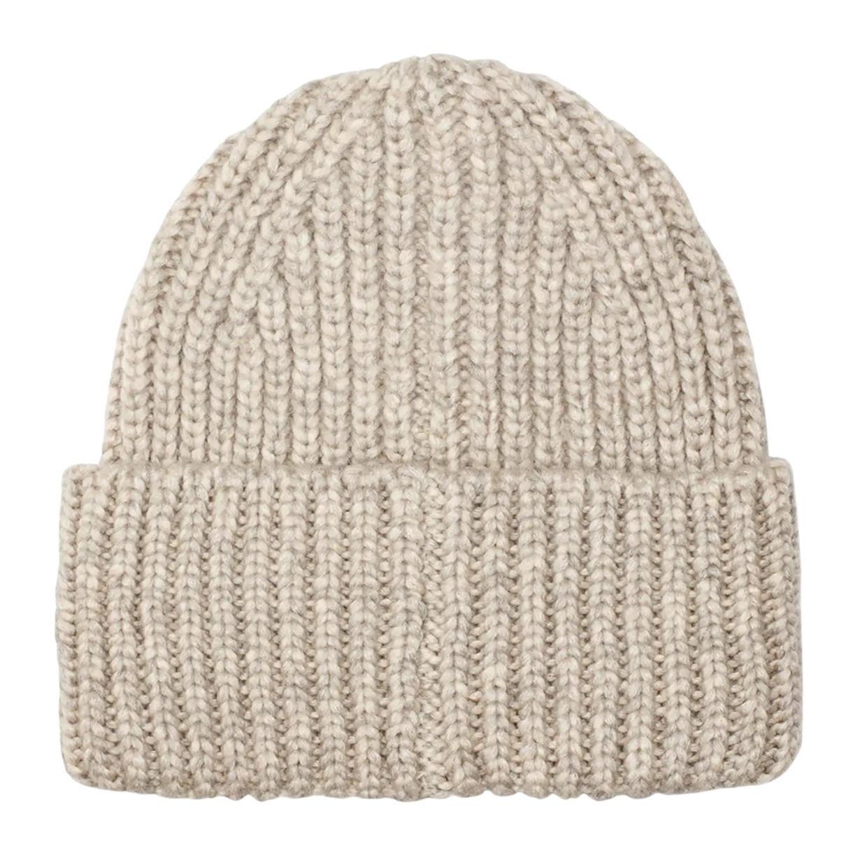 UGG Chunky Rib Logo Light Grey Beanie