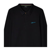 Paul Smith Regular Fit Long Sleeve Black Polo Shirt