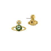 Vivienne Westwood Gold-Tone Green Reina Large Earrings