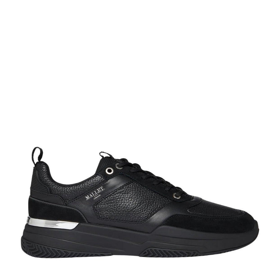 Mallet Radnor Triple Black Silver Trainers - Main Image