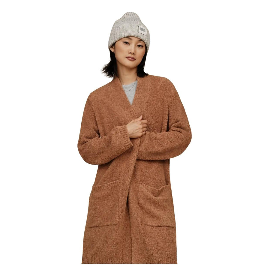 UGG Chunky Rib Logo Light Grey Beanie