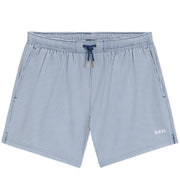 BOSS Embroidered Logo Velvetfish Light Blue Swim Shorts