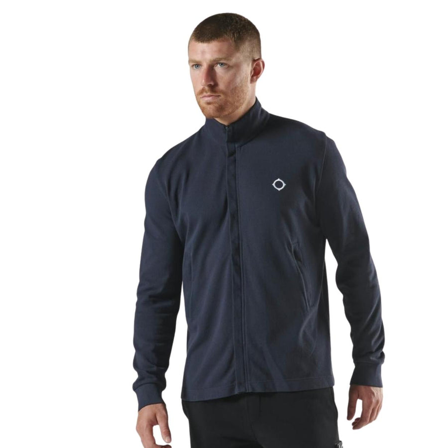 MA.STRUM Embroidered Logo Ink Navy Full Zip Sweatshirt