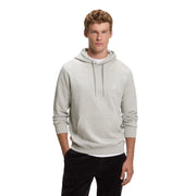 BOSS Logo Patch Wetalk Cotton Terry Light Grey Hoodie