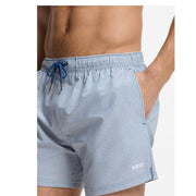 BOSS Embroidered Logo Velvetfish Light Blue Swim Shorts
