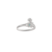 Vivienne Westwood Platinum Light Turquoise Reina Petite Ring