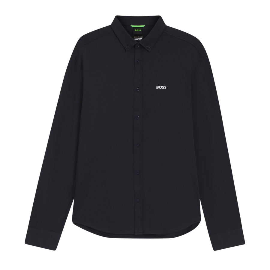 BOSS Embroidered Logo Motion Regular Fit Dark Blue Shirt