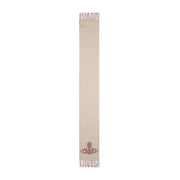 Vivienne Westwood Reversible Logo Soft Wool Bordeaux Scarf